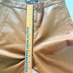 ZARA  Faux Leather Pants Brown High Rise Stretch Fit Slim Silhouette Sz M (Flaw) Photo 4