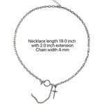 Cross Pendant Necklace for Men Women Streetwear Hip Hop Punk Unisex Necklace Silver Photo 4