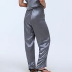 Madewell  Satin Straight Leg Full Length Pants Women's Medium Dusk Grey Photo 1