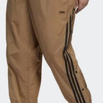 Adidas Originals Track Pants Womens 3X Athletic Nylon Snap Leg Joggers Tan NEW Photo 0