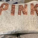 PINK - Victoria's Secret Victoria’s Secret PINK Rose Gold Sequence Size Large Hooded Sweater. Preloved Photo 6