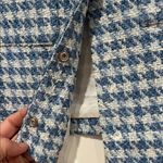 ZARA ‎ Blue and White Tweed Vest small Photo 4