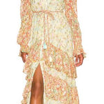 NWT Rococo Sand Faye Belted Dress sz L MSRP $595 Yellow Size L Photo 0