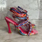 Cape Robbin  ladies colorful ankle tie high heels size 9 colorful cute Photo 4