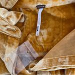 Free People Unworn  Velvet Maxi Top Dress Duster XS Small Yellow Gold Oversized Photo 9