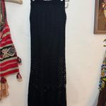 NWOT CROCHET MAXI SKIRT W LINING XS/S elastic waist Black Photo 6