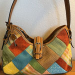 Fossil Vintage  Leather Patchwork Shoulder Bag With Key Photo 0