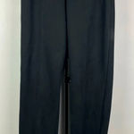 ZARA ‎ Basic Black Faux Suede Tapered Ankle Zip Mid Rise Elastic Waist Leggings Photo 0
