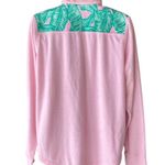 Vineyard Vines  Pink Marthas Vineyard Banana Leaf Quarter Zip Fleece Top ~ SMALL Photo 4