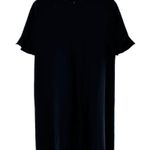 Max Mara Navy Blue Crepe Short Sleeve Shift Dress Size Large Photo 0