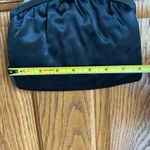 Vintage Evening Bag Admiral Classic Black Satin Silver Rose Hardware Prom PinUp Photo 8