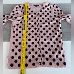 Cable & Gauge Valentines Day Pink Black Heart Polka Dot Cardigan Sweater Medium Photo 6