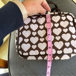 Stephanie Johnson Brown and Pale Pink Heart ML Traveler Cosmetics Case Photo 13