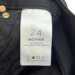 MOTHER The Looker Skinny Jeans Women’s Size 24 Gold Bolt Raw Hem Cropped Black Photo 13