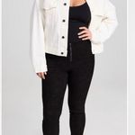 Alice + Olivia Black Lamb Skin Suede Leather Front Zip Leggings Sz.10 Photo 5