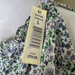 Max Studio  Peasant Top LARGE Dainty Ditsy Floral Cottagecore Ruffle Feminine NEW Photo 3