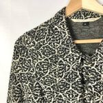 Diane Von Furstenberg  Black & Beige Printed Knit Blazer Jacket 4 Photo 2