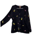 Lily Stanhope Cottage Tropical Cardigan (Size 1X) Black Photo 2