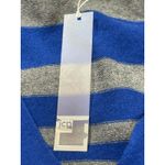 JCP Cashmere Blend Cardigan 1X Blue Gray Stripe Long Sleeve Button Front NWT Photo 5