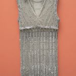 Anthropologie 3D floral fringe tank Photo 5