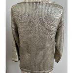 St. John Couture Women's Gold Boat Neck Knit Sweater Petite Small Photo 4