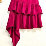 Alexander McQueen  Asymmetrical Ruffle Hem Crepe Dress Photo 7