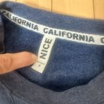 MORRO BAY Puffy Chenille Letters Sweatshirt Grey Blue Heather Size Small Photo 4