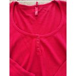 SKIMS  Waffle Long Sleeve Henley Cranberry Size 2X Photo 5