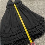 Forever 21 Twenty One by black frill trim sleeveless backless halter dress M Photo 4