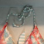 Splendid Bellini Reversible Halter Bra Bikini Top Sz S NWT Tie Dye & Stripes Photo 6