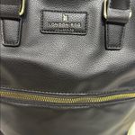 London Fog  Black Leather Backpack with Gold Zipper New without Tag Photo 1