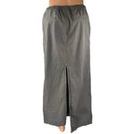 ZARA  Brown Elastic Waist Drawstring Zipper Pockets Maxi Straight Pencil Skirt S Photo 2