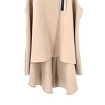 Milly NWT Sleeveless Italian Cady Trapeze Flowy Beige Tan Blouse Top Photo 4