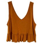Wild Fable  Peplum Burnt Orange Ruffle Crop Top Photo 1