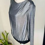 4TH & RECKLESS Liberty Metallic Bodysuit Color: Metallic Size: XL (12/14) NEW W Gray Photo 1