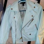 Forever 21 Mint Blue Faux Leather Jacket Photo 0