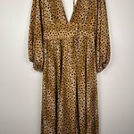 Free People Jayde Leopard Print Boho Maxi Dress Sz 4 Photo 2