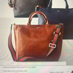 Build Your Zip Top Brown Leather Tote Bag Photo 7