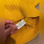IZOD Women's  golden yellow cable knit sweater Photo 7