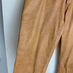 Cache Vtg  Lamb Leather Pants Sz 6 Tan Brown Straight Leg Boot Photo 4