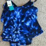 Aqua Green  Women's Tiered Tankini tie dye top, multiple sizes Photo 4