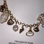 House of Harlow 1960 FRESHWATER PEARL NATURAL SHELL & GLASS PEARL necklace Gold Photo 1