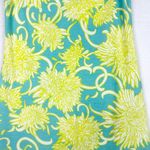 Title Nine Breeze Cowl Neck Dress Size Small Floral Lime Blue Athletic Outdoor Photo 3