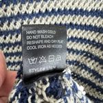 360 Sweater 100% Linen Blue Cream Striped Nautical 3/4 Sleeve Sweater Size S Photo 6