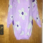 Daisy Street Lavender Light Purple  Floral Sweater Tunic Dress Size S/M Photo 4