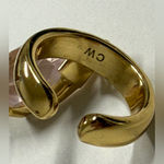 Cornelia Webb Pale Pink Quartz Yellow Gold Plated Ear Cuff Photo 3