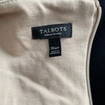 Talbots Dress Short Sleeve Knee Length Stretch Black Tan Size 18 Woman Petite Photo 6