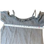 Blu Pepper ‎ Romantic Cold Shoulder Mini Shift Dress Women S Chambray 3/4 Sleeve Photo 7