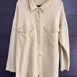 BUCKET LIST SCHEELS Oversized Shacket Button Down Coat Cover Up NWT Women’s L Yellow Size L Photo 0