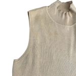Chico's Chico’s Women’s Sleeveless Mock Neck Mustard Knit Silk Blend Tank Top 2 #1070 Photo 6